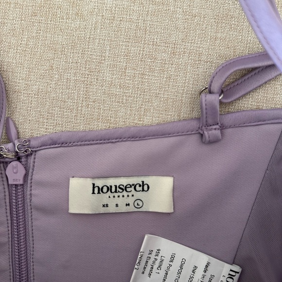 House of CB Tamsin Satin Corset Crop Top-Orchid Used Large, cup sizes A-C - Picture 4 of 7